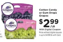 Fry's Grapery Cotton Candy or Gum Drops Grapes offer