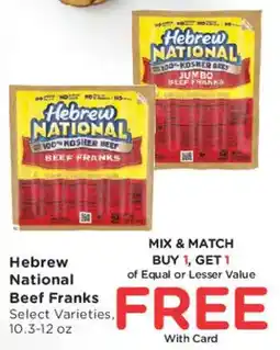 Mariano's Hebrew national beef franks offer