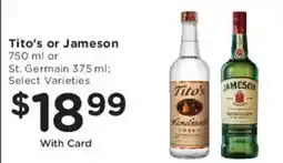 Mariano's Tito's or Jameson offer