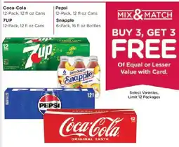 Smith's Coca-Cola, 7Up, Pepsi, Snapple offer