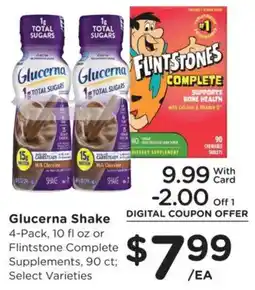Mariano's Glucerna Shake or Flintstone Complete Supplements offer