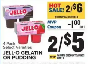 Food Lion Jell-o gelatin or pudding offer