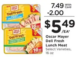 Fry's Oscar Mayer Deli Fresh Lunch Meat offer