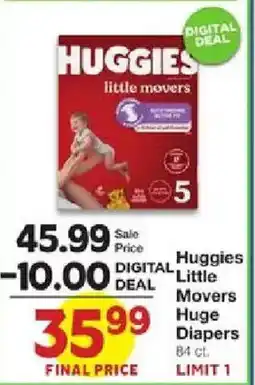 United Supermarkets Huggies little movers huge diapers offer