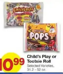 United Supermarkets Child's Play or Tootsie Roll offer