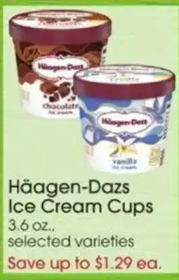Giant Eagle Häagen-Dazs ice cream cups offer