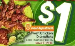 Giant Eagle Find It meat department Fresh Chicken Drumsticks offer