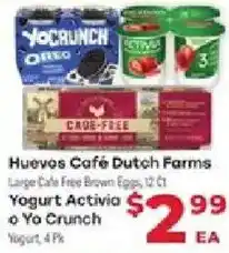 Supermercado El Rancho Huevos Cafe Dutch Farms o Yo Crunch offer
