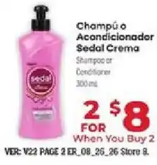 Supermercado El Rancho Sedal Shampoo or Conditioner offer