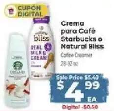Supermercado El Rancho Starbucks or Natural Bliss Coffee Creamer offer