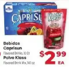 Supermercado El Rancho Caprisun flavored drinks offer