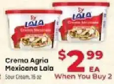 Supermercado El Rancho Lala Crema Agria Mexicana offer