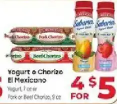 Supermercado El Rancho Yogurt & Chorizo El Mexicano offer