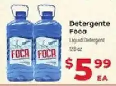 Supermercado El Rancho Foca liquid detergent offer
