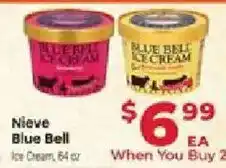 Supermercado El Rancho Nieve Blue Bell Ice Cream offer