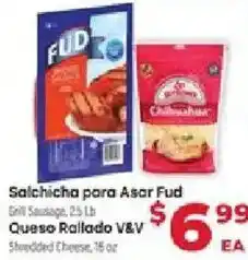 Supermercado El Rancho Fud Grill Sausage Queso Rallado V&V offer
