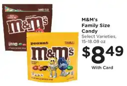 Mariano's M&M's Family Size Candy offer