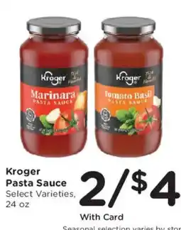 Mariano's Kroger pasta sauce offer