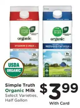 Mariano's Simple Truth Organic Milk offer