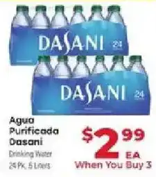 Supermercado El Rancho Dasani drinking water offer