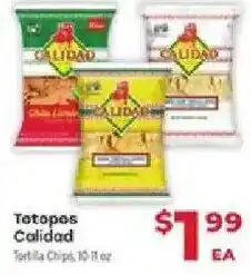 Supermercado El Rancho Tetrapos Calidad Tortilla Chips offer