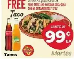 Supermercado El Rancho Coca-Cola Free Taco offer