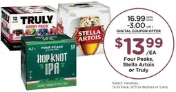 Fry's Four Peaks, Stella Artois or Truly offer