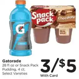 Dillons Gatorade Snack Pack Pudding offer