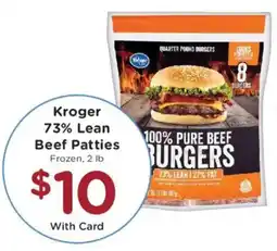 Fry's Kroger 73% Lean Beef Patties offer