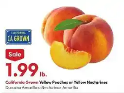 Stater Bros California Grown Yellow Peaches or Yellow Nectarines offer