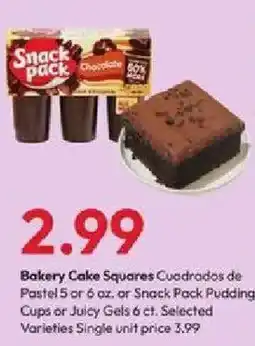Stater Bros Snack Pack Pudding offer