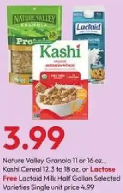 Stater Bros Nature Valley Granola or Kashi Cereal or Lactose Free Lactaid Milk offer