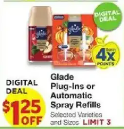 United Supermarkets Glade Plug-Ins or Automatic Spray Refills offer