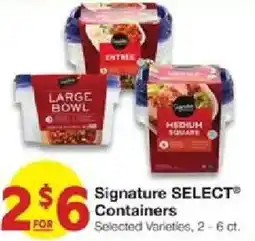 United Supermarkets Signature Select Containers offer