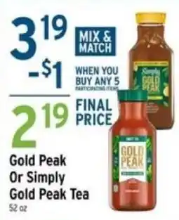 Brookshire's Gold Peak or Simply Gold Peak Tea offer