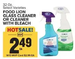 Food Lion Food Lion glass cleaner or cleaner with bleach offer