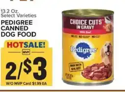 Food Lion Pedigree canned dog food offer