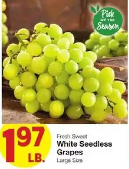 United Supermarkets Fresh Sweet White Seedless Grapes offer