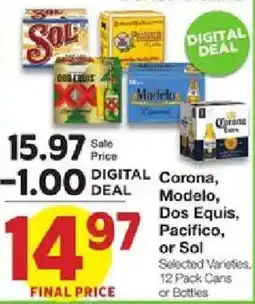 United Supermarkets Corona, Modelo, Dos Equis, Pacifico, or Sol offer