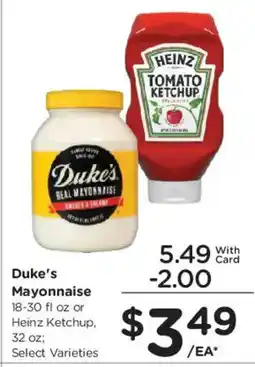 Smith's Duke's Mayonnaise or Heinz Ketchup offer