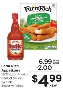 Smith's Farm Rich Appetizers offer