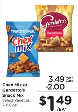 Smith's Chex Mix or Gardetto's Snack Mix offer