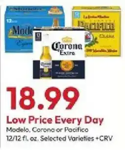 Stater Bros Modelo, Corona or Pacifico offer