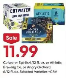 Cutwater Spirits or Athletic Brewing Co. or Angry Orchard