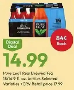 Stater Bros Pure Leaf Real Brewed Tea offer
