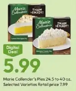 Stater Bros Marie Callender's Pies offer