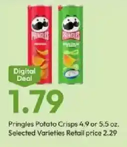 Stater Bros Pringles Potato Crisps offer