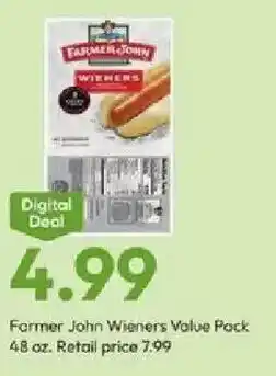 Stater Bros Farmer John Wieners Value Pack offer