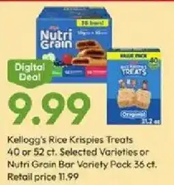 Stater Bros Kellogg's Rice Krispies Treats offer