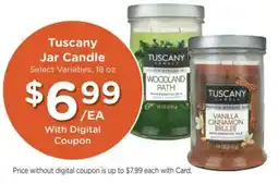 King Soopers Tuscany jar candle offer